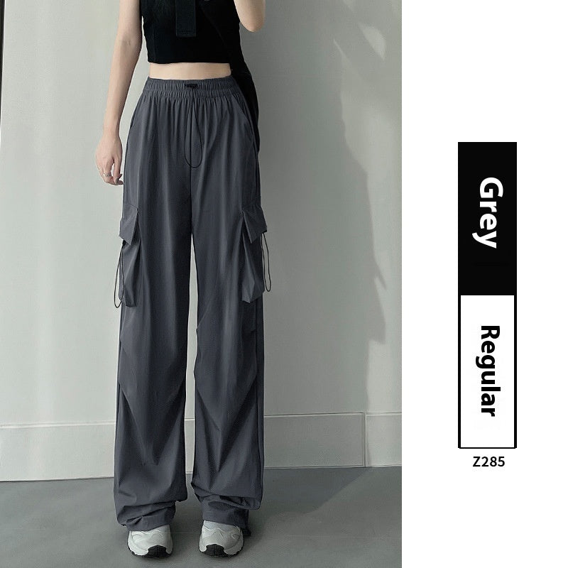 Women's Thickened Straight High Waist Mountaineering Wide Leg Pants