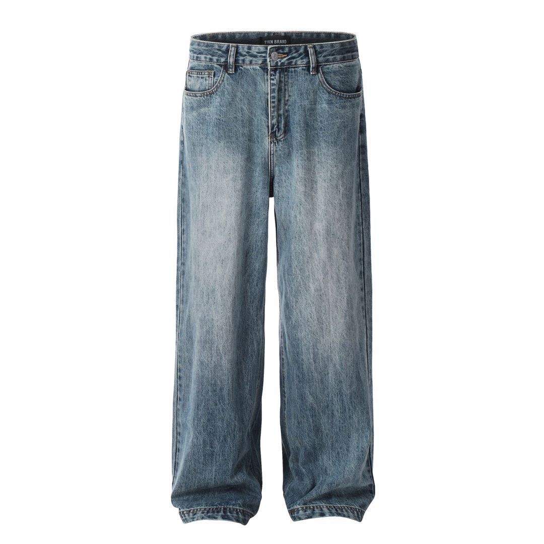 American Jeans Loose Wide Washed Blue