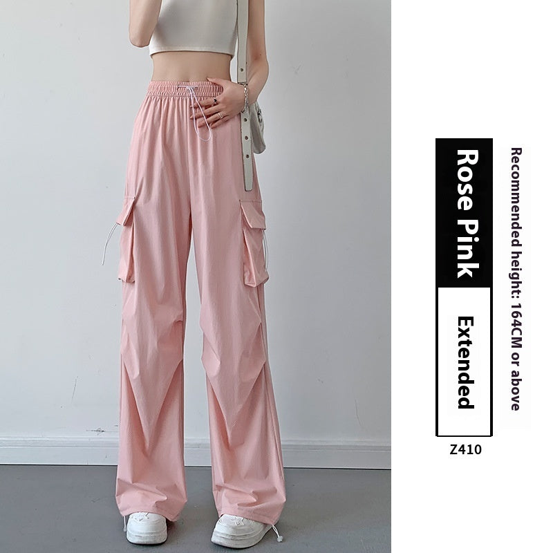 Women's Thickened Straight High Waist Mountaineering Wide Leg Pants