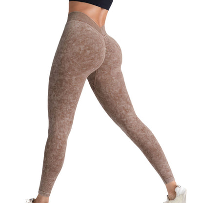 Peach Hip Raise Seamless Yoga Pants Women's Elastic High Waist