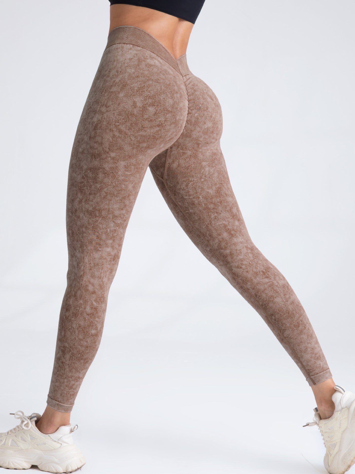 Peach Hip Raise Seamless Yoga Pants Women's Elastic High Waist