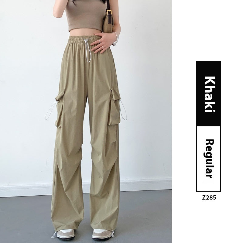 Women's Thickened Straight High Waist Mountaineering Wide Leg Pants