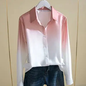 Personality Gradient Age Reduction Western Style Shirt Lady