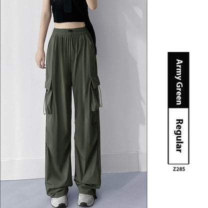 Women's Thickened Straight High Waist Mountaineering Wide Leg Pants