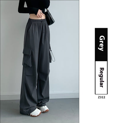 Women's Thickened Straight High Waist Mountaineering Wide Leg Pants