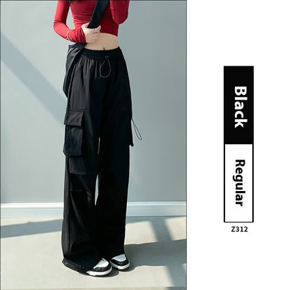 Women's Thickened Straight High Waist Mountaineering Wide Leg Pants