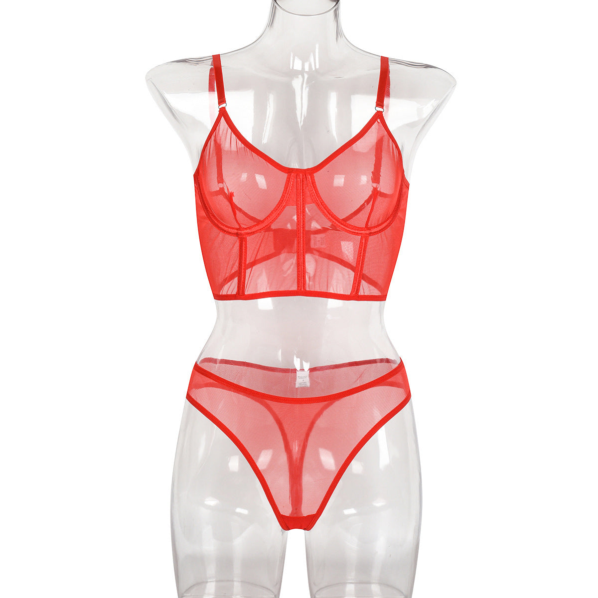 Mesh Gathered See-through Comfortable Plastic Bones Shapewear Suit