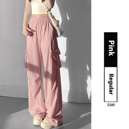 Women's Thickened Straight High Waist Mountaineering Wide Leg Pants